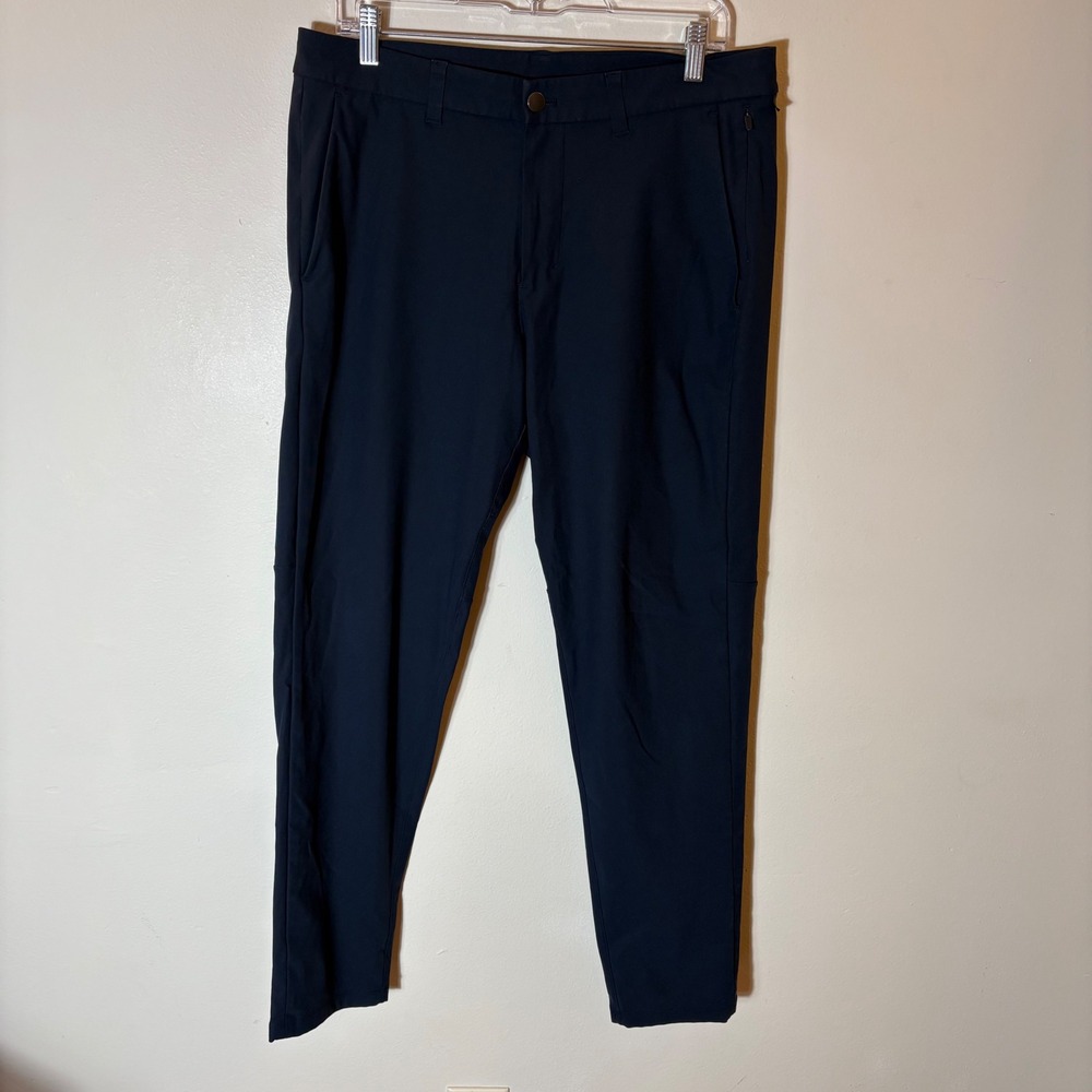 Lululemon‎ ABC Pants Mens 33 Navy Blue Slim Fit Technical Golf Chino